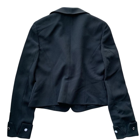 INC International Concepts Rhinestone Buttoned Snap Formal Jacket Black Size 2 - Picture 2 of 7